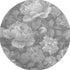 8' X 8' Gray Silver And Charcoal Floral Washable Round Rug With UV Protection