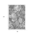8' Gray Silver And Charcoal Floral Washable Area Rug With UV Protection