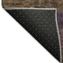 5' X 8' Brown Plum And Gold Striped Washable Area Rug With UV Protection