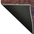 8' X 8' Rust Eggplant And Terra Cotta Striped Washable Round Rug With UV Protection