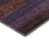 8' X 8' Rust Eggplant And Terra Cotta Striped Washable Round Rug With UV Protection