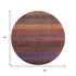 8' X 8' Rust Eggplant And Terra Cotta Striped Washable Round Rug With UV Protection