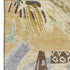 5' X 8' Gold Blue And Ivory Geometric Washable Area Rug With UV Protection