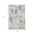 5' X 8' Linen Ivory And Gray Geometric Washable Area Rug With UV Protection