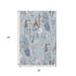 8' Sky Blue Taupe And Ivory Geometric Washable Area Rug With UV Protection