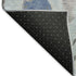 8' Sky Blue Taupe And Ivory Geometric Washable Area Rug With UV Protection