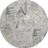 8' X 8' Taupe Beige And Gray Geometric Washable Round Rug With UV Protection