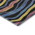5' X 8' Black Yellow Blue And Pink Striped Washable Area Rug With UV Protection