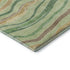 5' X 8' Green Wheat And Ivory Striped Washable Area Rug With UV Protection