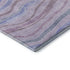 5' X 8' Lavender Ivory And Lilac Striped Washable Area Rug With UV Protection
