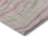 8' X 8' Pink Ivory And Mint Green Striped Washable Round Rug With UV Protection