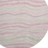 8' X 8' Pink Ivory And Mint Green Striped Washable Round Rug With UV Protection