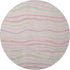 8' X 8' Pink Ivory And Mint Green Striped Washable Round Rug With UV Protection