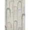 5' X 8' Beige Gray And Silver Geometric Washable Area Rug With UV Protection