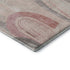 8' X 8' Salmon Gray And Silver Geometric Washable Round Rug With UV Protection