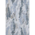 9' X 12' Sky Blue Gray And Ivory Abstract Washable Area Rug With UV Protection