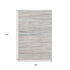 5' X 8' Beige Pink And Purple Striped Washable Area Rug With UV Protection
