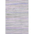 5' X 8' Lavender Ivory And Green Striped Washable Area Rug With UV Protection