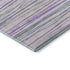 5' X 8' Lavender Ivory And Green Striped Washable Area Rug With UV Protection