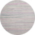 8' X 8' Pink Mint Green And Ivory Striped Washable Round Rug With UV Protection