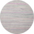 8' X 8' Pink Mint Green And Ivory Striped Washable Round Rug With UV Protection