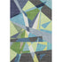 5' X 8' Blue Green And Gray Geometric Washable Area Rug With UV Protection
