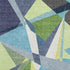 5' X 8' Blue Green And Gray Geometric Washable Area Rug With UV Protection