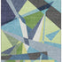 5' X 8' Blue Green And Gray Geometric Washable Area Rug With UV Protection