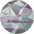 8' X 8' Purple Ivory And Teal Geometric Washable Round Rug With UV Protection