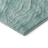 8' X 8' Aqua And Ivory Abstract Washable Round Rug With UV Protection