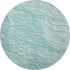 8' X 8' Aqua And Ivory Abstract Washable Round Rug With UV Protection