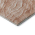8' Coral And Ivory Abstract Washable Area Rug With UV Protection