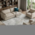 9' X 12' Taupe And Ivory Abstract Washable Area Rug With UV Protection
