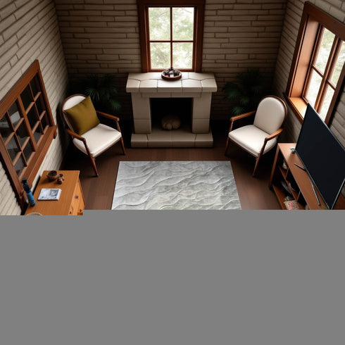 9' X 12' Taupe And Ivory Abstract Washable Area Rug With UV Protection