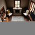 9' X 12' Taupe And Ivory Abstract Washable Area Rug With UV Protection