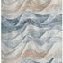 5' X 8' Blue Beige And Ivory Abstract Washable Area Rug With UV Protection