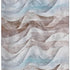 5' X 8' Coffee Blue And Ivory Abstract Washable Area Rug With UV Protection