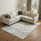 8' Silver Gold And Ivory Abstract Washable Area Rug With UV Protection