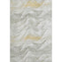 8' Silver Gold And Ivory Abstract Washable Area Rug With UV Protection