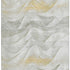8' Silver Gold And Ivory Abstract Washable Area Rug With UV Protection