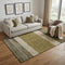 5' X 8' Coffee Ivory And Gray Striped Washable Area Rug With UV Protection