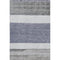 5' X 8' Denim Blue Ivory And Gray Striped Washable Area Rug With UV Protection