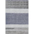 5' X 8' Denim Blue Ivory And Gray Striped Washable Area Rug With UV Protection
