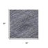 5' X 8' Denim Blue Ivory And Gray Striped Washable Area Rug With UV Protection