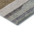 5' X 8' Coffee Ivory And Taupe Striped Washable Area Rug With UV Protection