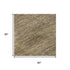5' X 8' Coffee Ivory And Taupe Striped Washable Area Rug With UV Protection