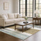 8' X 10' Coffee Ivory And Taupe Striped Washable Area Rug With UV Protection