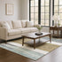 8' X 10' Coffee Ivory And Taupe Striped Washable Area Rug With UV Protection
