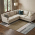 8' X 10' Coffee Ivory And Taupe Striped Washable Area Rug With UV Protection
