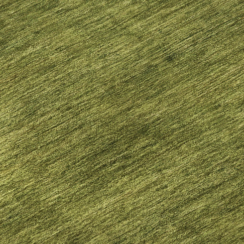 9' X 12' Olive Green And Ivory Striped Washable Area Rug With UV Protection